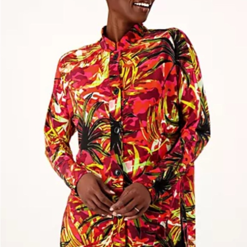 Attitudes by Renee Regular Global Illusions Como Jersey Shirt